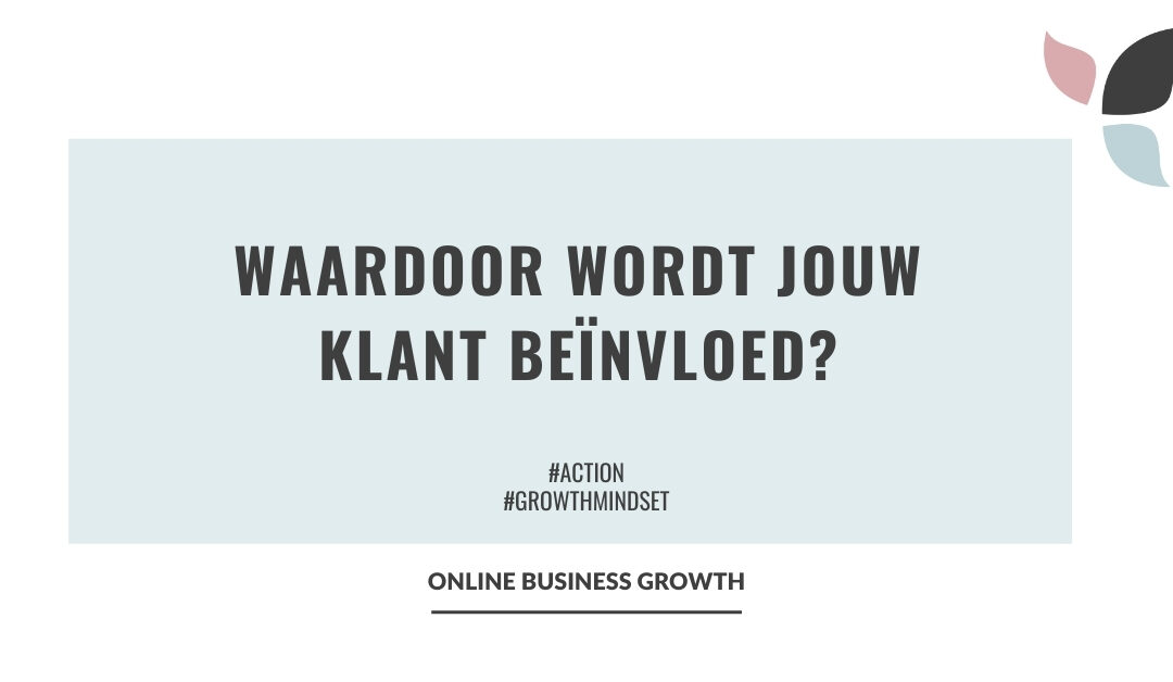 Online Business Growth_Waardoor wordt jouw klant beïnvloed